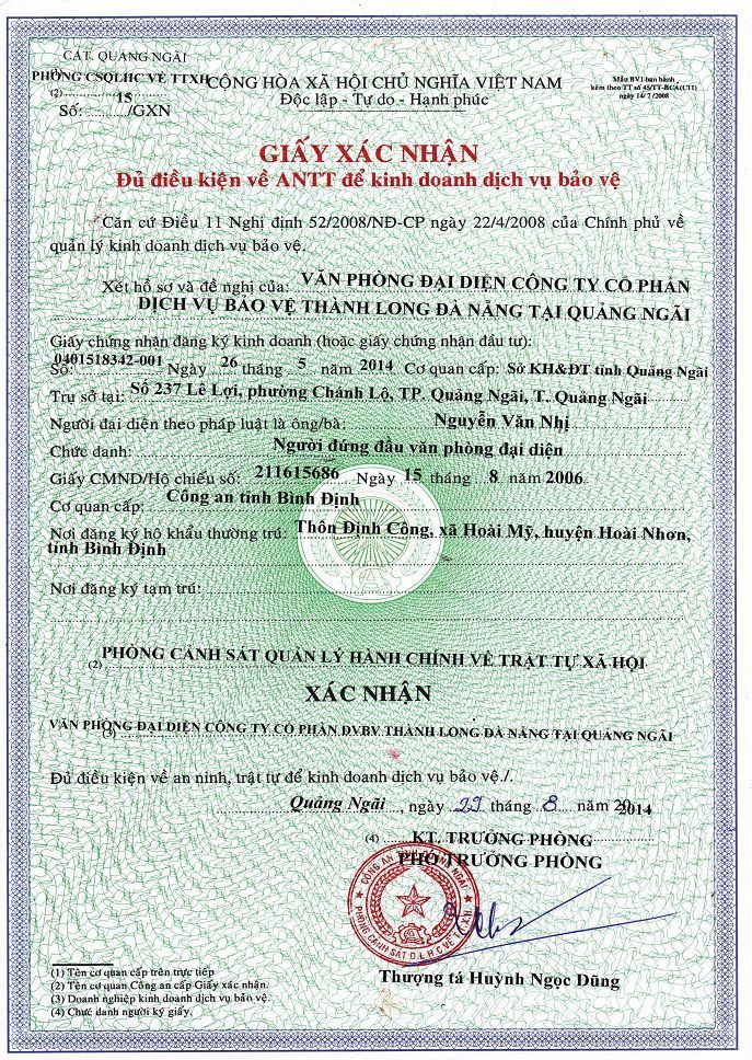 Điều kiện kinh doanh ở Quảng Ngãi